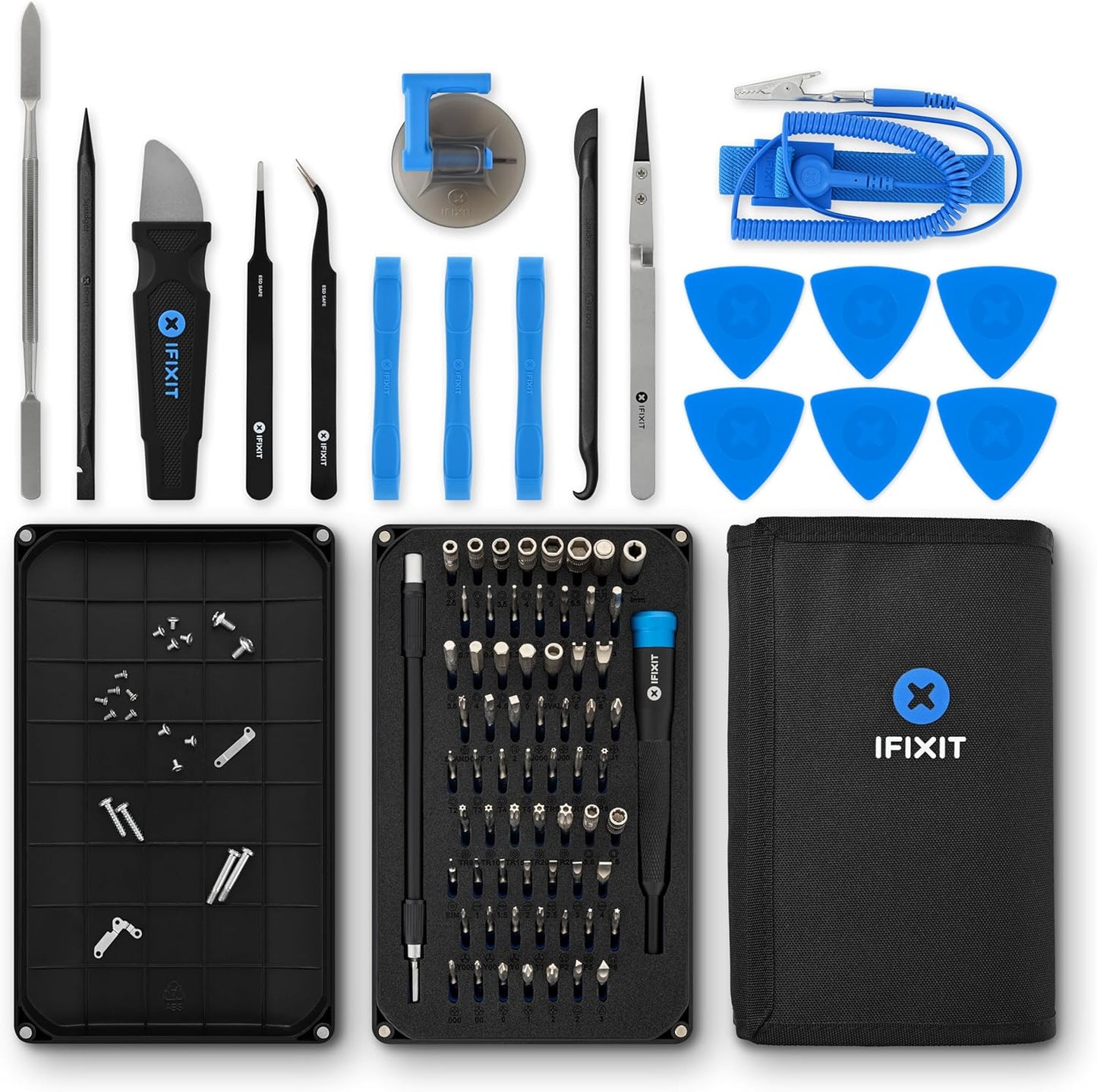 iFixit Pro Tech Toolkit - Opening Tool & Precision Screwdriver & 64 Bits (4mm) for Repairing Smartphone, Laptop & Co